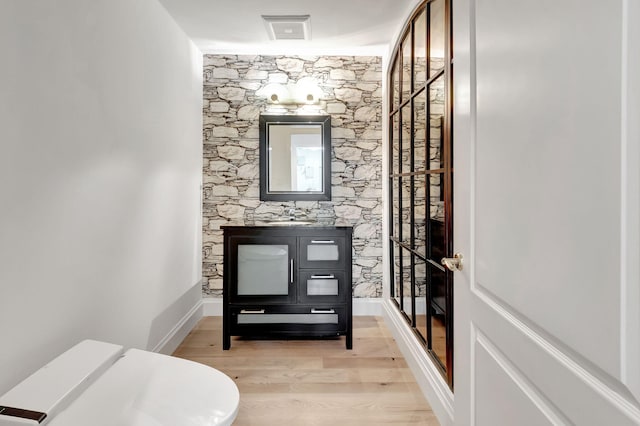 interior space with light hardwood / wood-style flooring