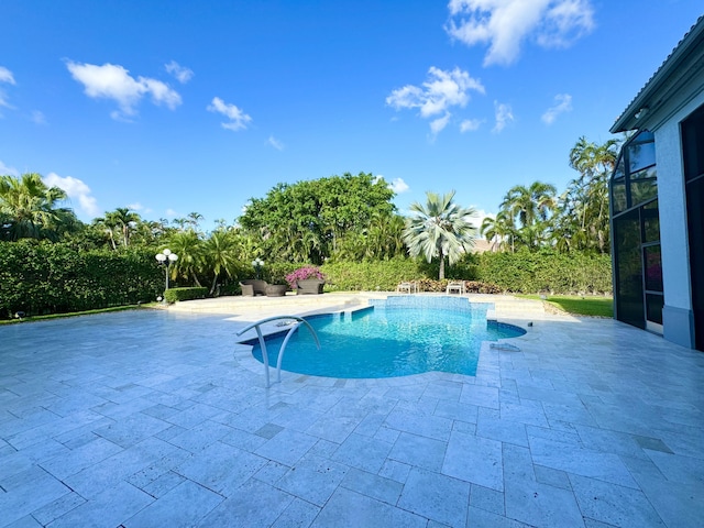 view of pool with a patio