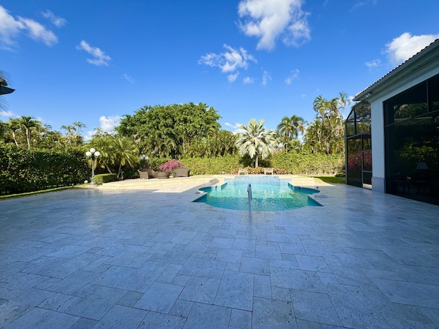 view of pool with a patio area