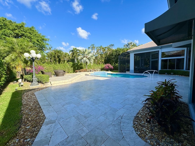 view of pool with a patio area