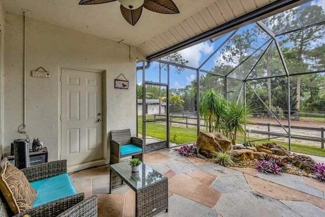 view of sunroom