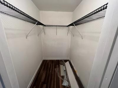 walk in closet featuring dark hardwood / wood-style flooring