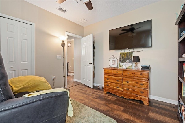 interior space featuring dark hardwood / wood-style flooring