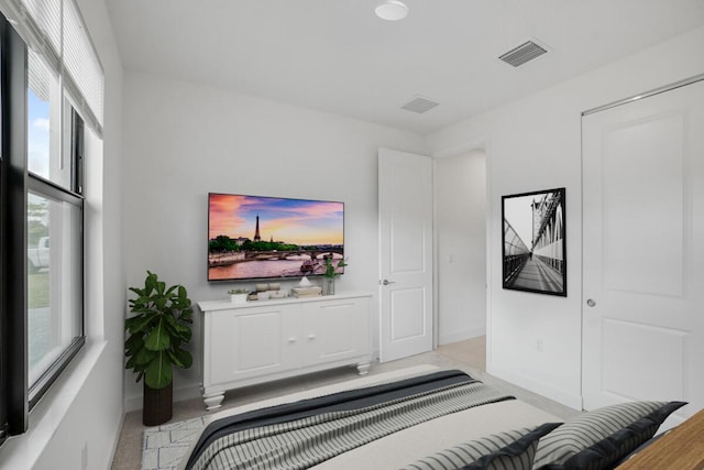 view of carpeted bedroom