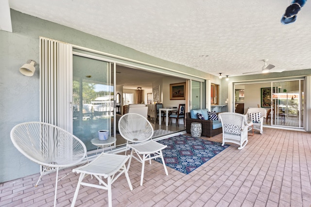 view of patio with an outdoor living space