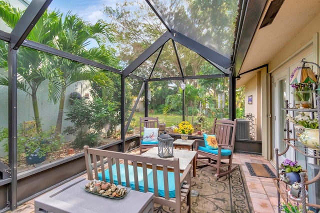 view of sunroom