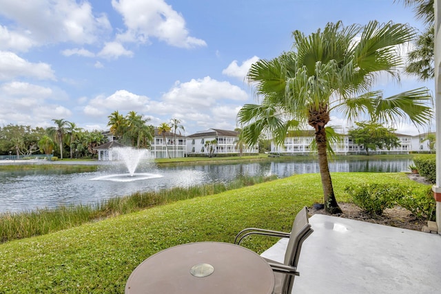 view of water feature