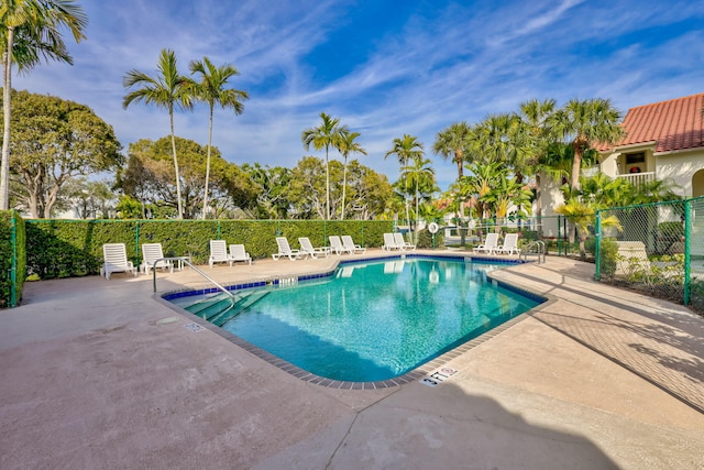 view of pool with a patio area