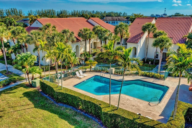 view of pool with a patio