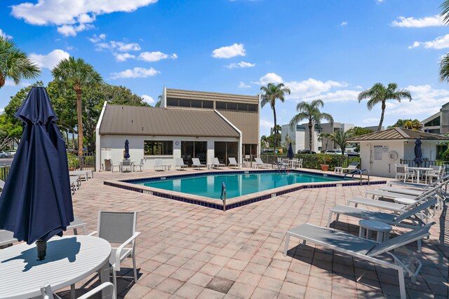 view of pool with a patio area