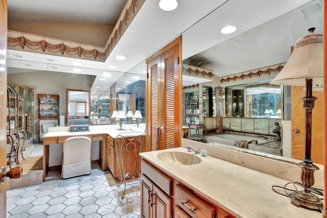 bathroom with vanity