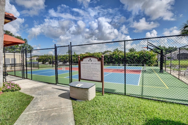 view of tennis court