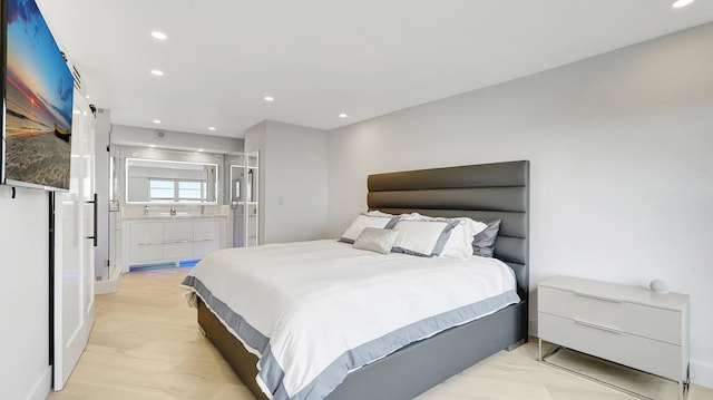 bedroom with ensuite bath