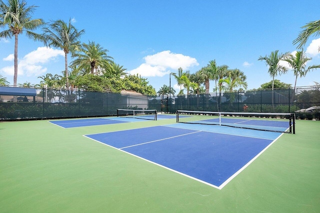 view of sport court featuring basketball hoop