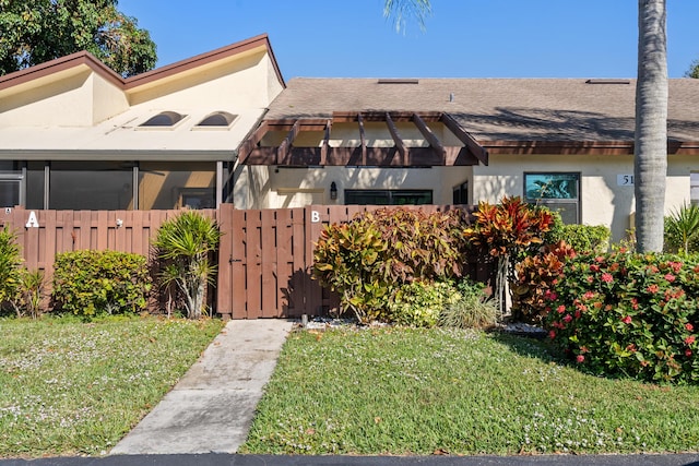 view of home's exterior with a yard