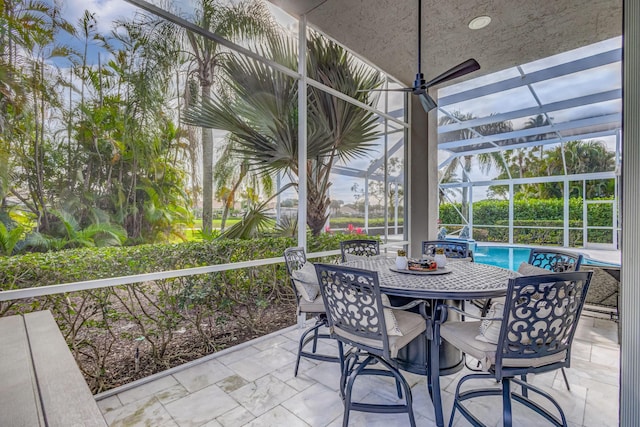 sunroom / solarium with a wealth of natural light