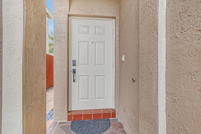 view of doorway to property