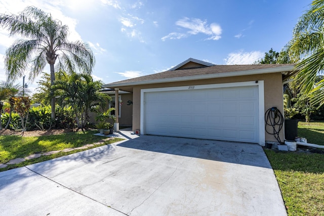 ranch-style house with a garage