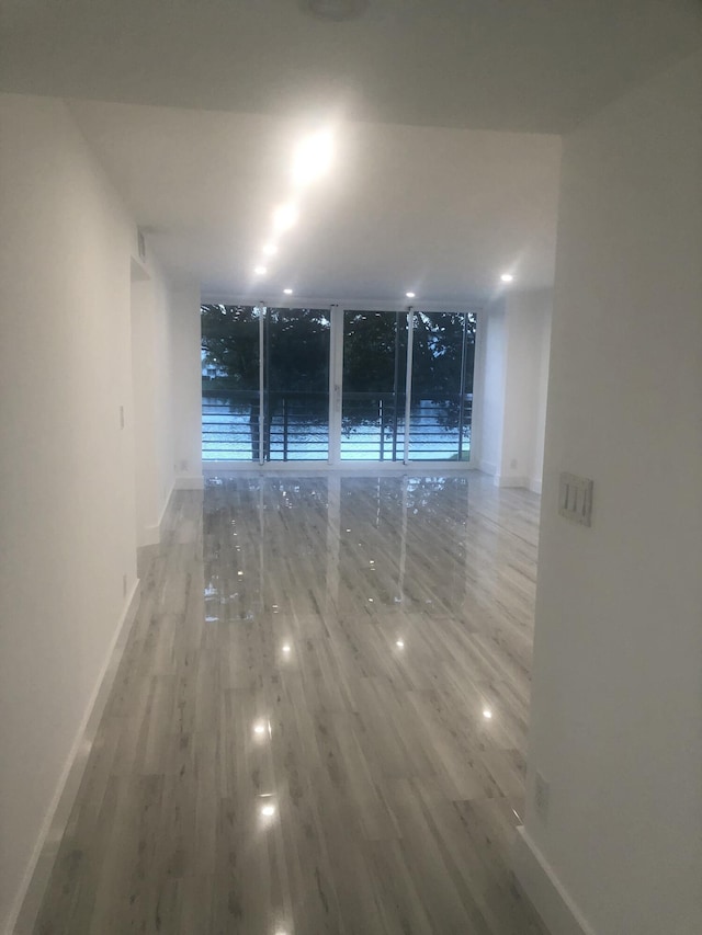 empty room featuring wood-type flooring