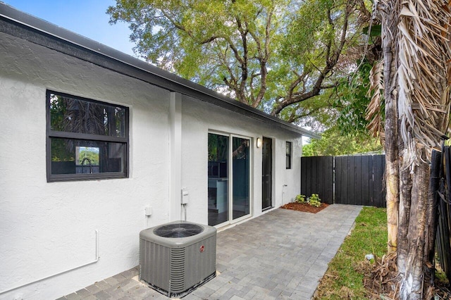 view of patio / terrace featuring central AC unit