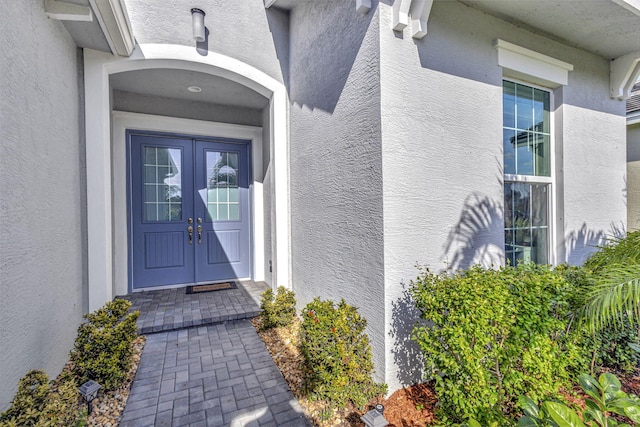 entrance to property with french doors