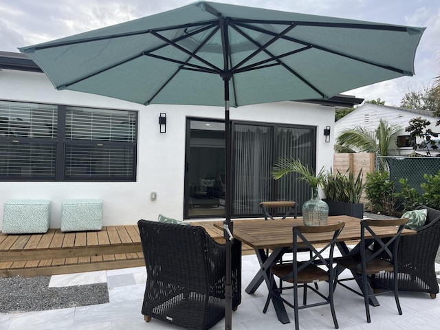 view of patio / terrace with a deck