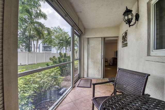 view of sunroom