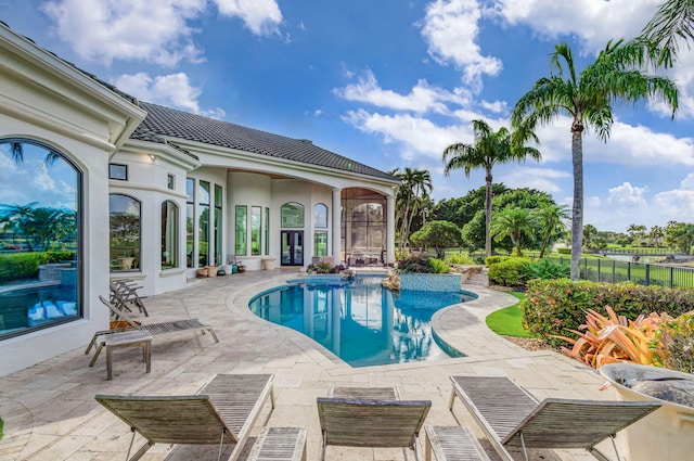 view of pool with a patio