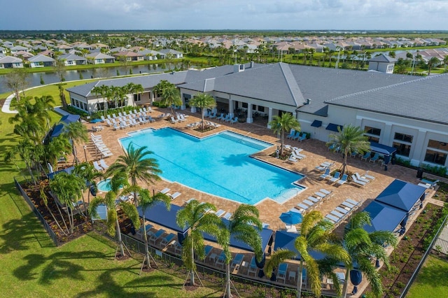 view of pool with a patio area