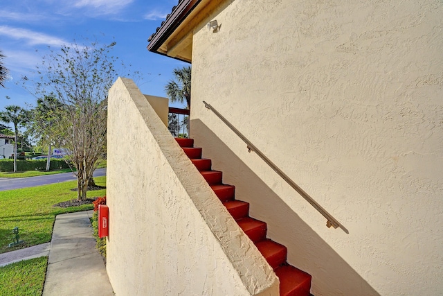 view of stairway