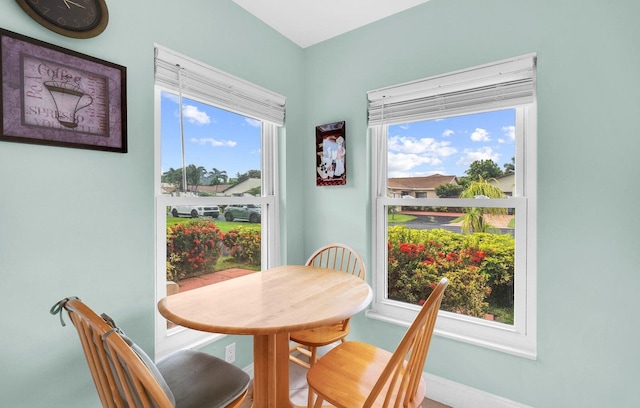 dining room with a healthy amount of sunlight