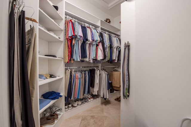 view of walk in closet