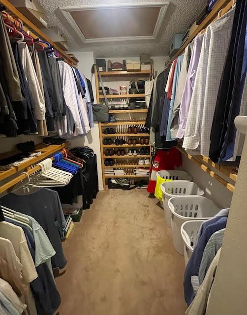 view of walk in closet