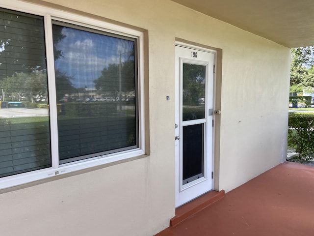 view of doorway to property