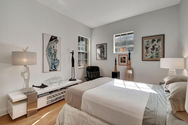 bedroom featuring light hardwood / wood-style flooring