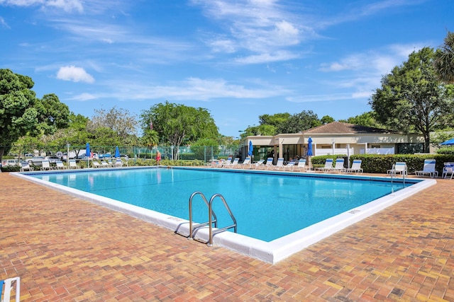 view of pool featuring a patio area