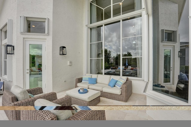 view of patio featuring outdoor lounge area