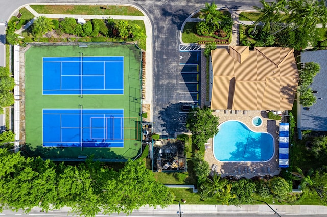 birds eye view of property