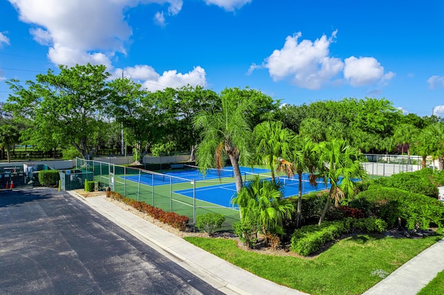 view of tennis court