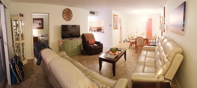 view of tiled living room