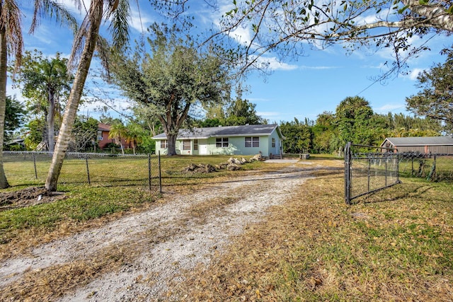 view of ranch-style home