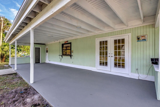 view of patio / terrace featuring french doors