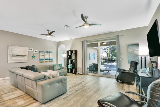 dining space with light hardwood / wood-style floors