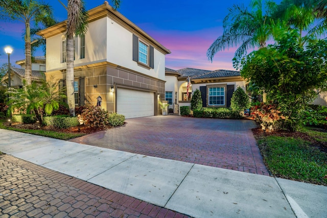 view of front of home featuring a garage