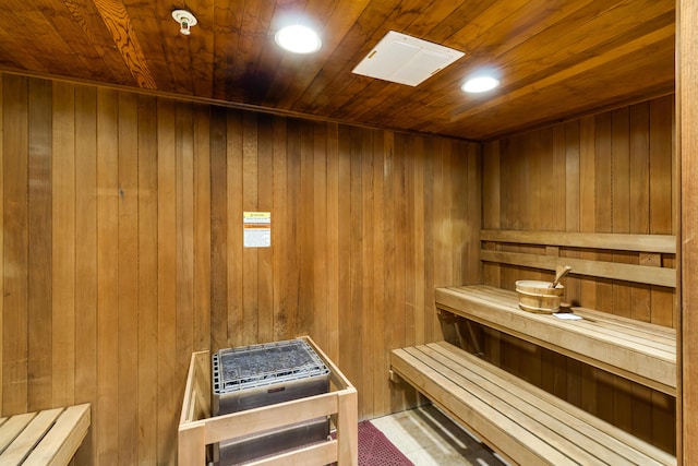 view of sauna