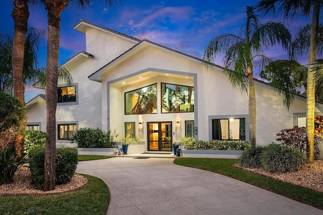 view of front of house with french doors