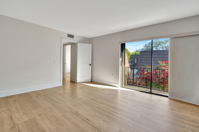 empty room featuring light wood-type flooring