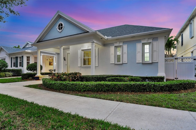 view of front of property