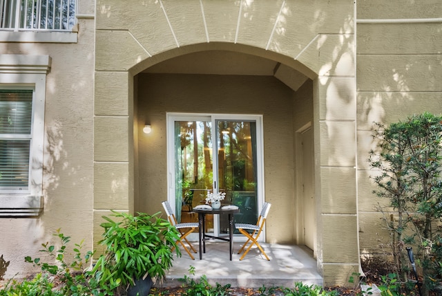 view of doorway to property