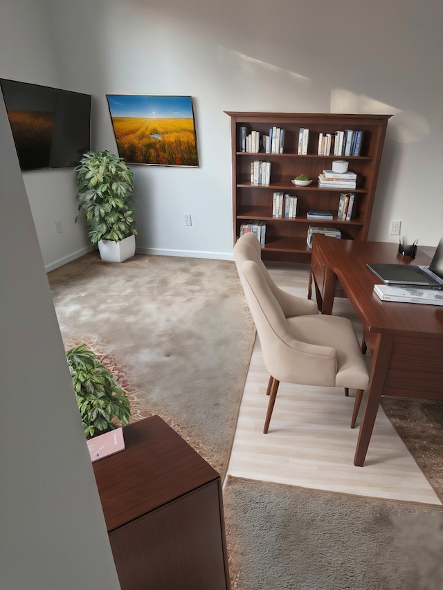 office area with carpet floors